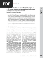 Representações sociais da pedagogia na e da empresa sob a ótica de estudantes e pedagogos organizacionais.