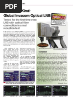 Global Invacom Optical LNB: First of Its Kind