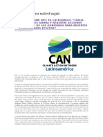 Informe IPCC, Cambio Climatico