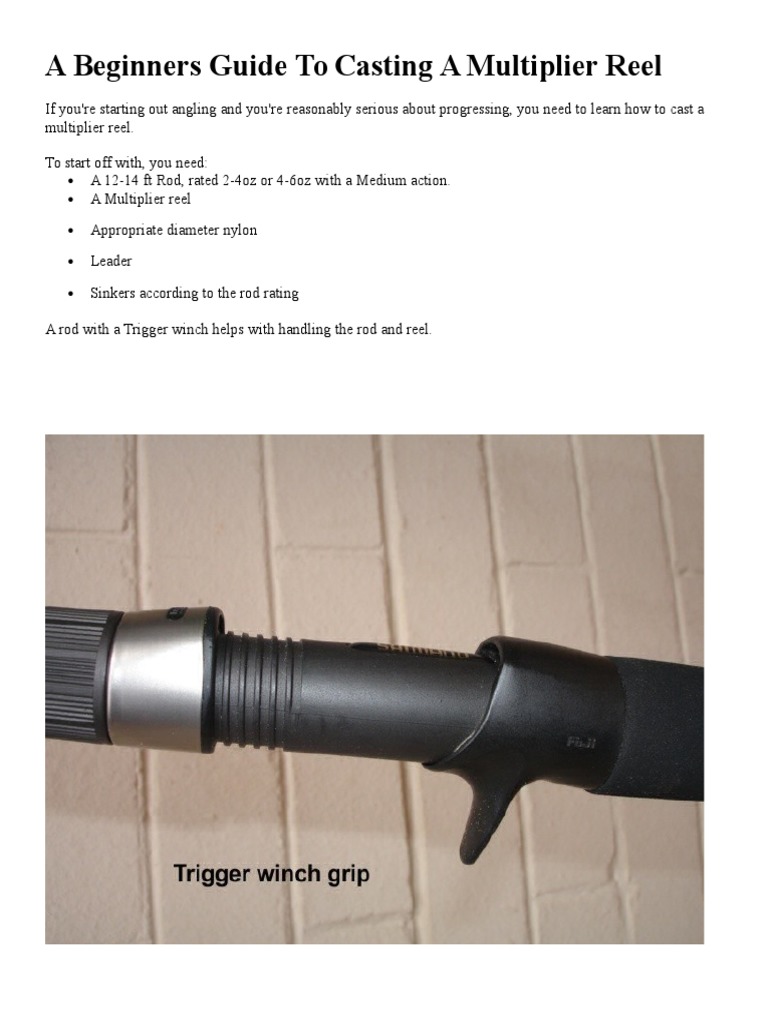 A Beginners Guide To Casting A Multiplier Reel | PDF | Mechanical ...
