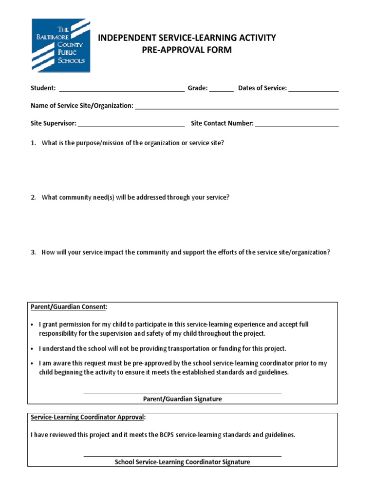 Independent Project Forms PDF | PDF