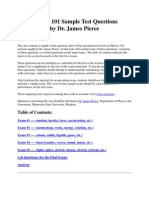 Physics 101 Sample Test Questions by Dr. James Pierce: Preface
