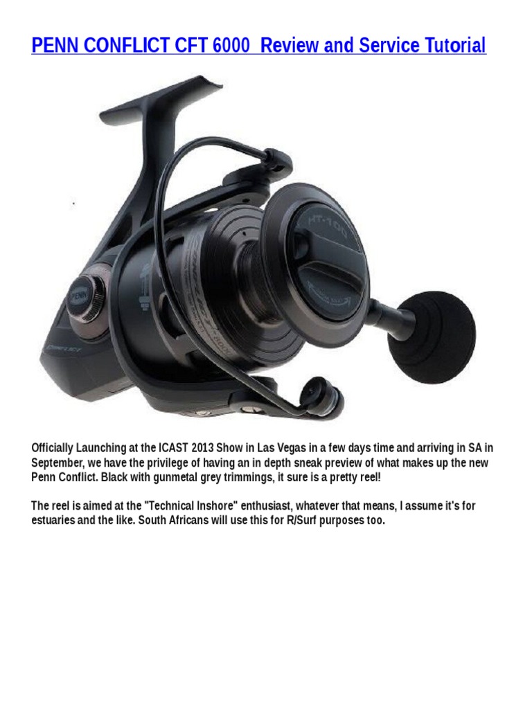 PENN　CONFLＩCT　CFT6000 Penn CONFLICT CFT6000 Spinning Fishing Reel | Black | eBay