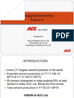 Managerial Economics A: (Associated Cement Companies)