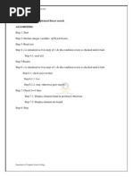 Specification (5) (B) - Program To Implement Linear Search Algorithm