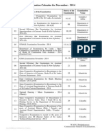 Name of The Examination Date(s) of The Examination Examination Venue