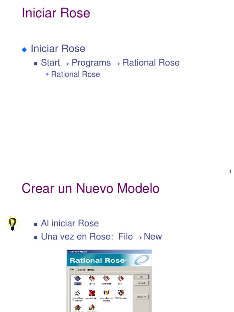 Guía para Crear Modelos en Rational Rose | PDF | Programación de ...
