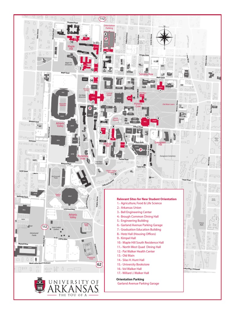 University Of Arkansas Campus Map Uark Campus Map | Pdf | Southeastern Conference | Arkansas