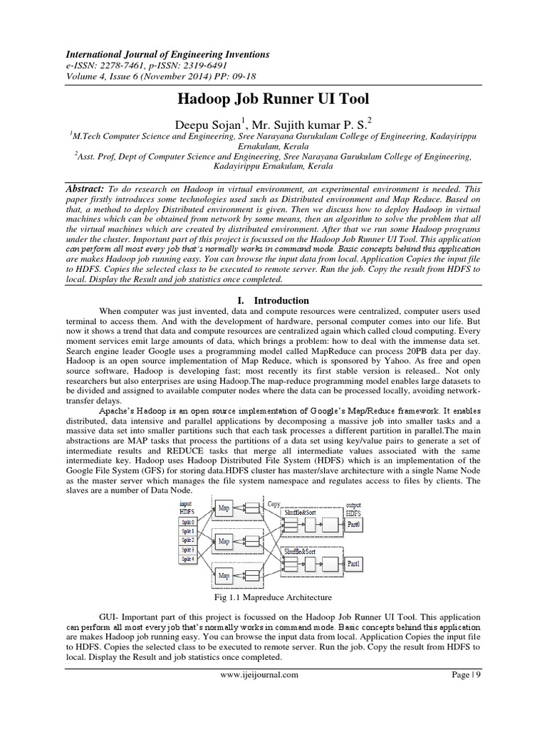 Hadoop Job Runner UI Tool Overview | PDF | Apache Hadoop | Map Reduce