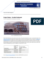 Project Failure - Scottish Parliament - Strategic PPM