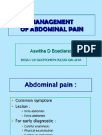 Management of Abdominal Pain: Aswitha D Boediarso