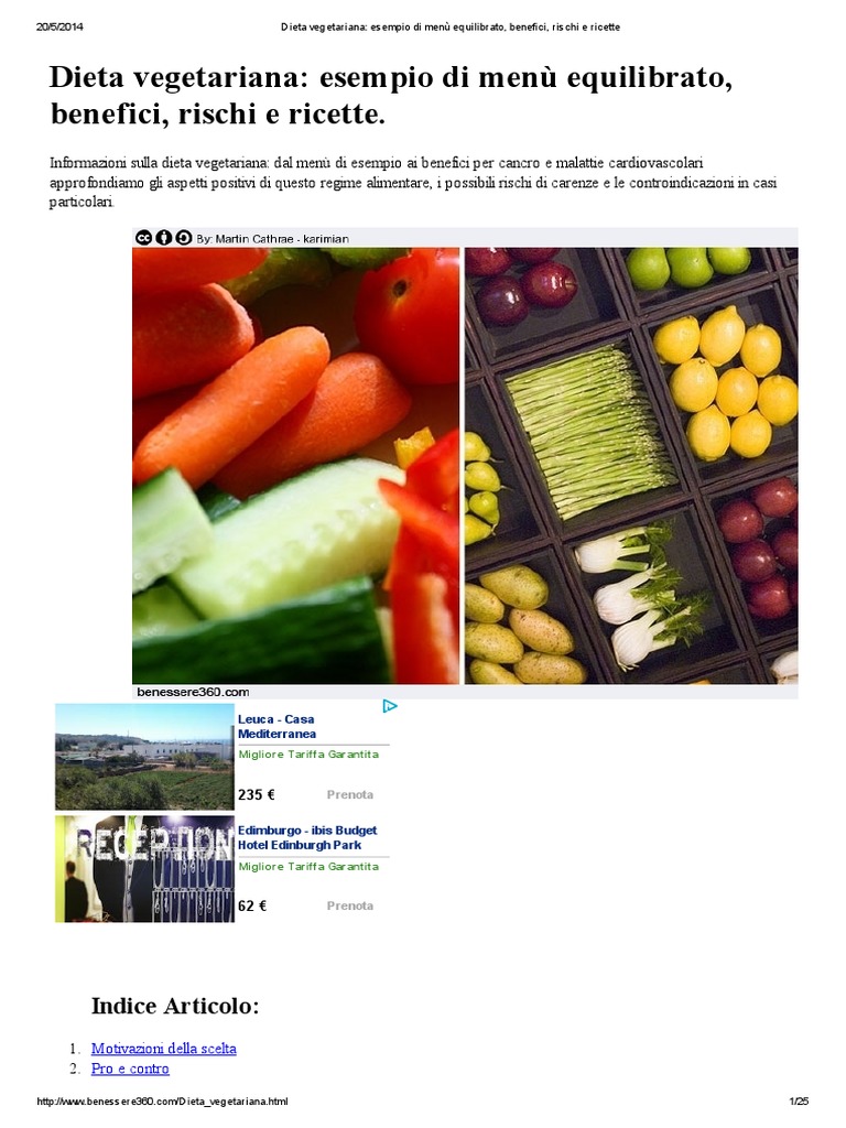 Dieta Vegetariana Esempio Di Menu Equilibrato Benefici Rischi E Ricette