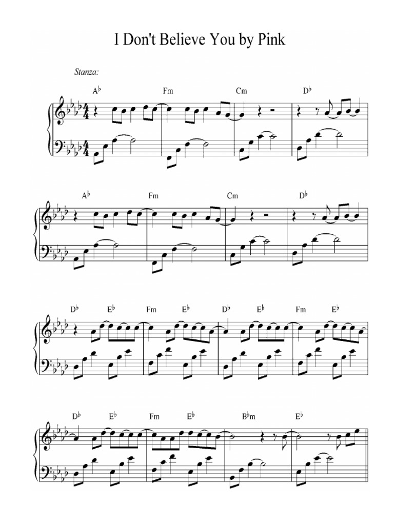 I Don t Believe You by Pink