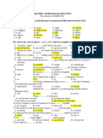 First Semeter Exam