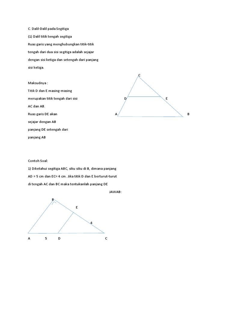Dalil Titik Tengah Segitiga