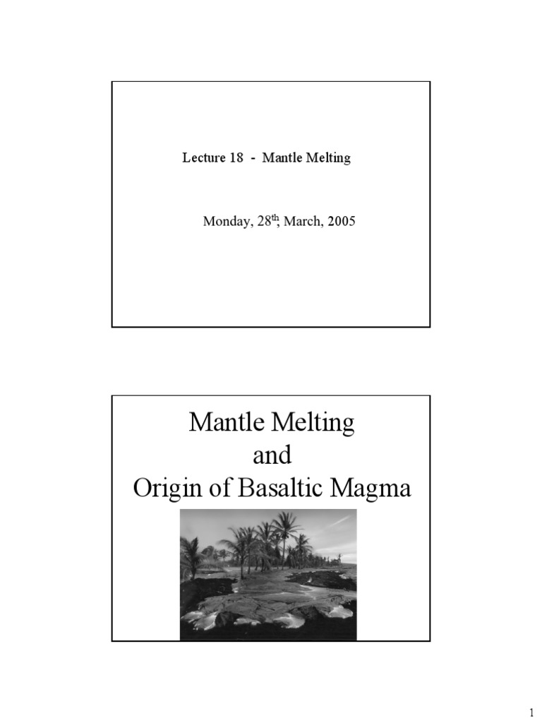 Mantle Melting and Basalt Types | PDF | Basalt | Mantle (Geology)