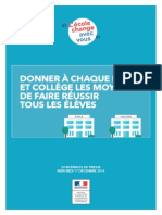 DP Donner à Chaque École Et Collège Les Moyens de Faire Réussir Tous Les Élèves