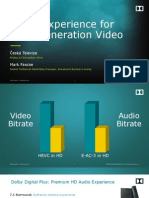 Audio Experience For Next Generation Video