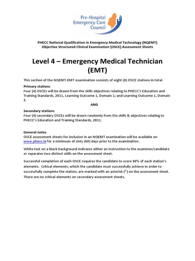 Level 4 - Emergency Medical Technician (EMT) | PDF | Cardiopulmonary ...