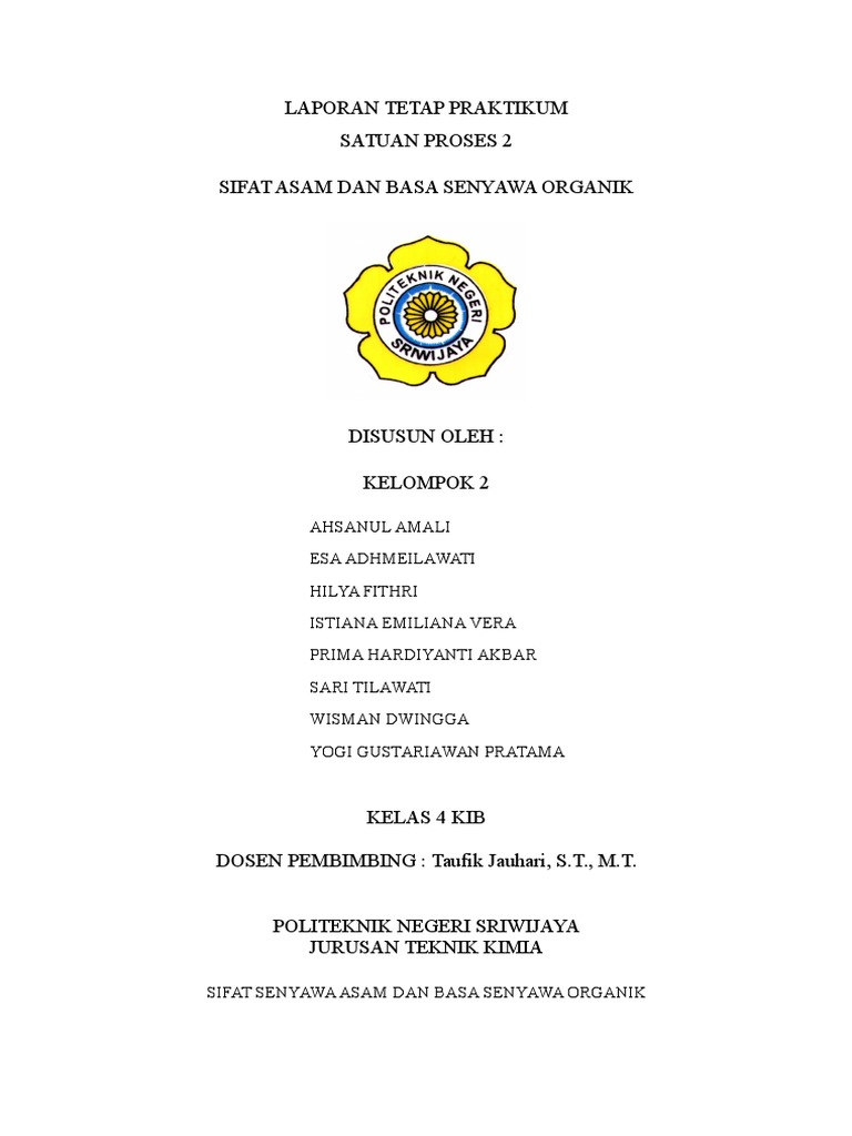 Lt Sifat Senyawa Asam Dan Basa Senyawa Organik Kel 2 (4kb)