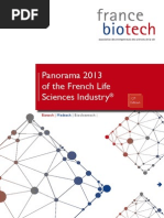 Download Panorama 2013 of the French Life Sciences Industry by FranceBiotech SN250386089 doc pdf