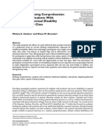 Improving Listening Comprehension Responses For Students With Moderate Intellectual Disability During Literacy Class