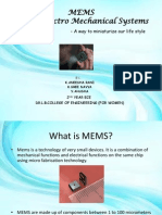 Mems - Micro Electro Mechanical Systems: - A Way To Miniaturize Our Life Style