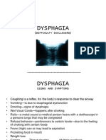 Dysphagia: (Difficulty Swallowing)