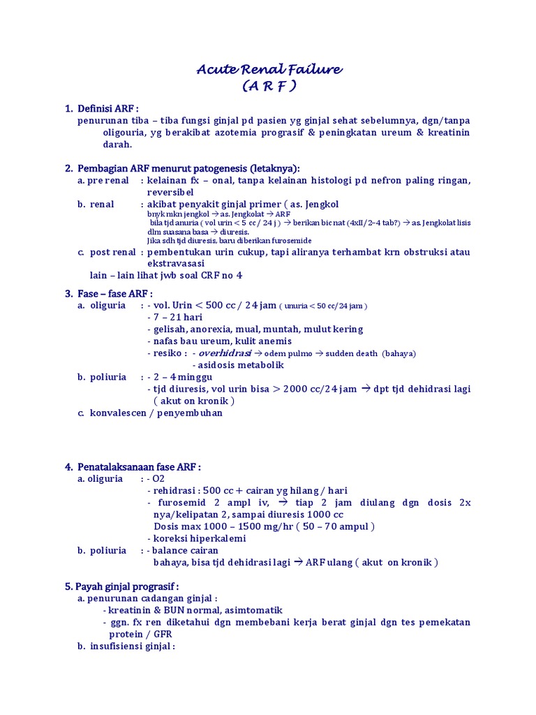 Definisi dan Penanganan ARF | PDF
