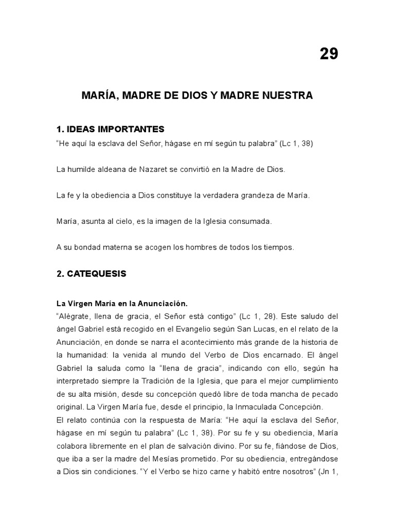 María, Madre de Dios y de la Iglesia | PDF | María, madre de Jesús | Jesús
