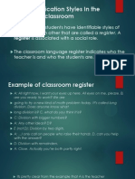 Communication Styles in The Classroom