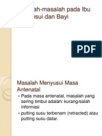 Masalah-masalah Pada Ibu Menyusui Dan Bayi