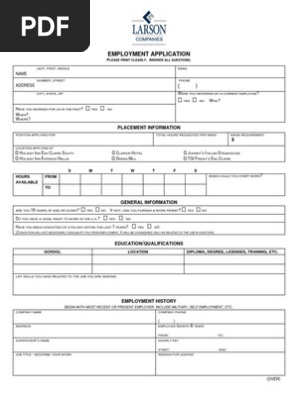 Employment Application
