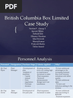 British Columbia Box Limited Case Study- G2 -Sec F
