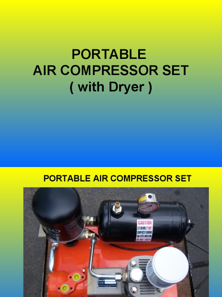 Portable Air Compressor Operating Guide | PDF | Valve | Clothes Dryer