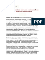 Deontología Profesional Informes de Parte en Conflictos Matr