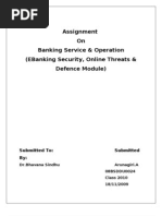 Download Assignment on Banking Service  Operation EBanking by pridegiri SN25040288 doc pdf