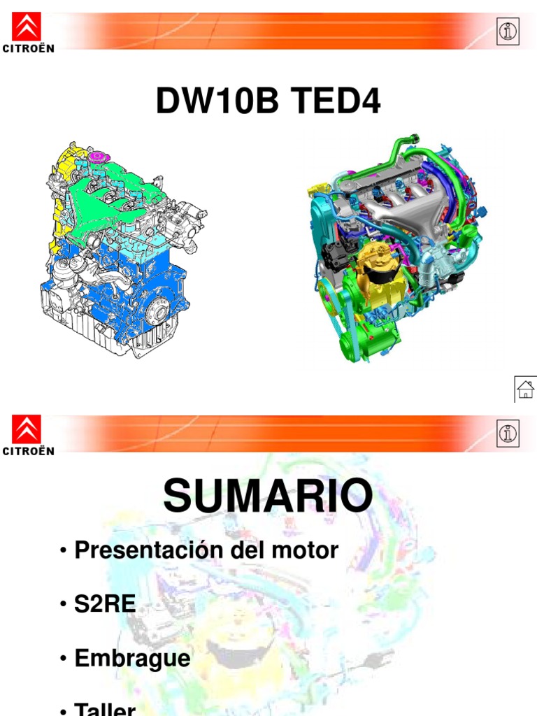 Motor DW10BTED4: Especificaciones y Componentes | PDF | Turbocompresor ...