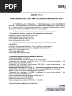 Edital 2015 1 Mestrado