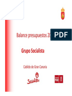 Balance Presupuestos 2015-Cabildo de Gran Canaria-Grupo Socialista