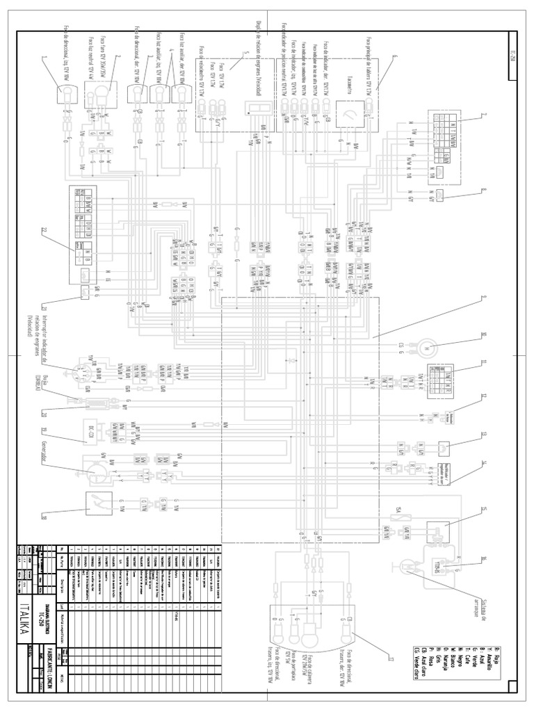 Diagrama Electrico Motocicleta tc250 | PDF