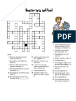 Restaurant Crossword