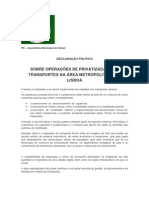 Declaração Política - Transportes - PS