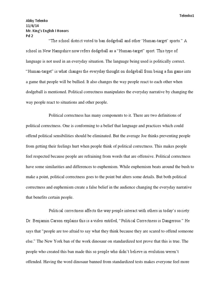 what is political correctness essay