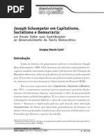 Joseph Schumpeter em Capitalismo, Socialismo e Democracia
