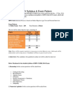 IBPS CLERK - IV Syllabus & Exam Pattern: Topics Total Questions Total Marks