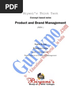 Product and Brand Management