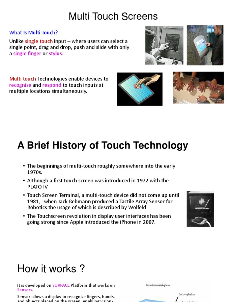Overview of Multi-Touch Technology | PDF | Touchscreen | Input/Output