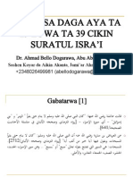Darussa Daga 29-39 A Suratul Isra'i