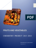 Fruits and Vegetables: Chemistry Project 2013 - 2014